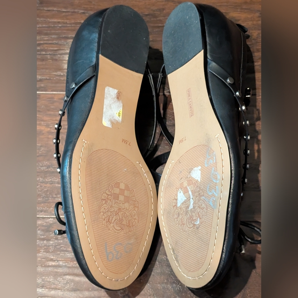 Vince Camuto 7.5 Black Solah Studded Ballet Flats - Picture 10 of 10